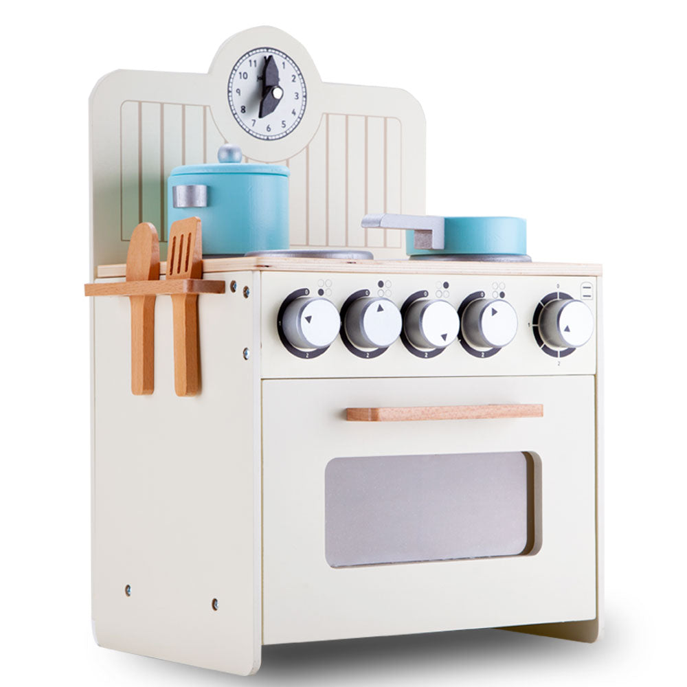 ROVO KIDS Retro Wooden Kitchen Toy Pretend Play Set Children Wood Oven Toddlers