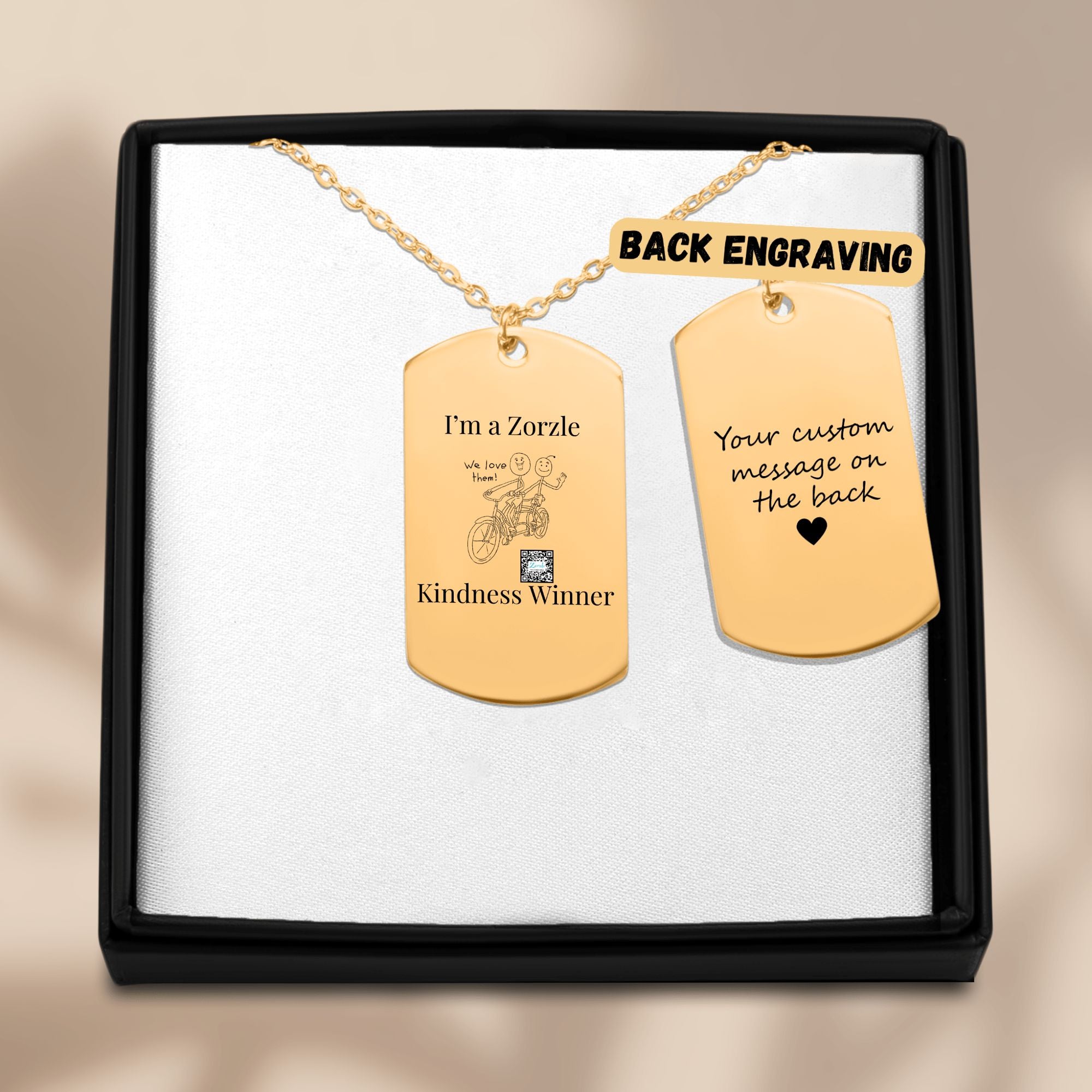 Zorzle Kindness Tag Necklace