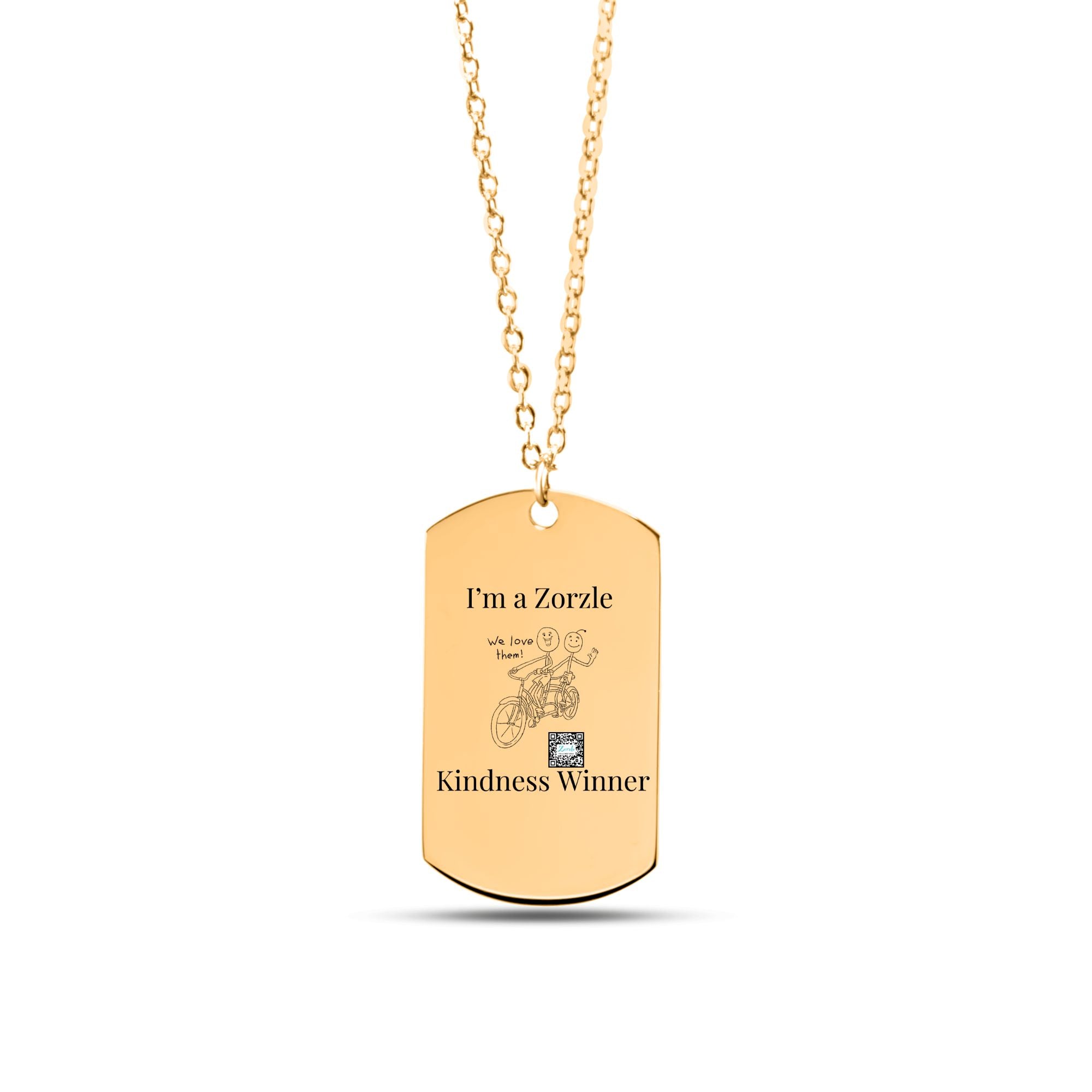 Zorzle Kindness Tag Necklace